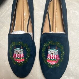 Ryan Embroidered Suede Loafers - Polar Bear